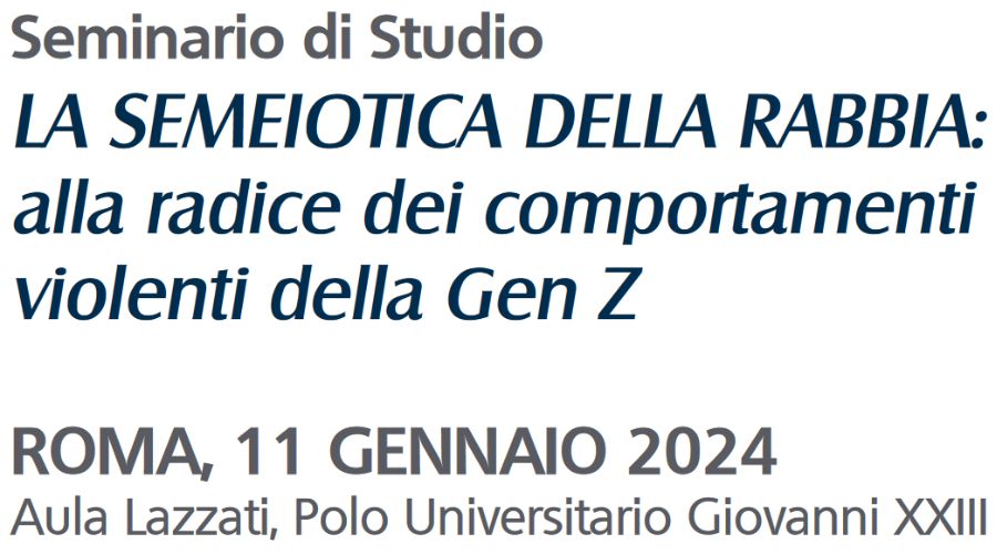 Clicca per accedere all'articolo Seminario "La semeiotica della rabbia: alla radice dei comportamenti violenti della Gen Z" - 11 gennaio 2024